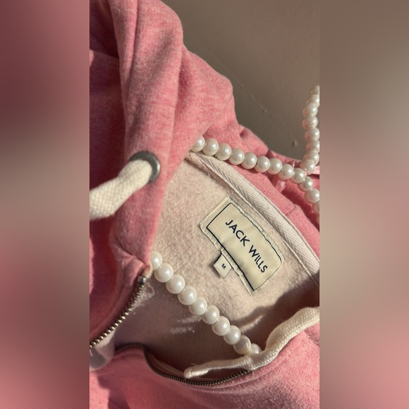 Jack Wills Soft Pink Zip-Up Hoodie (Ladies) - Picture 3 of 3
